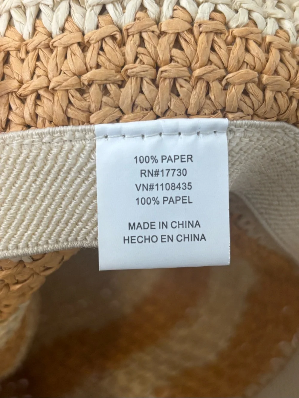 Orange & Tan Striped Crochet Bucket Hat
